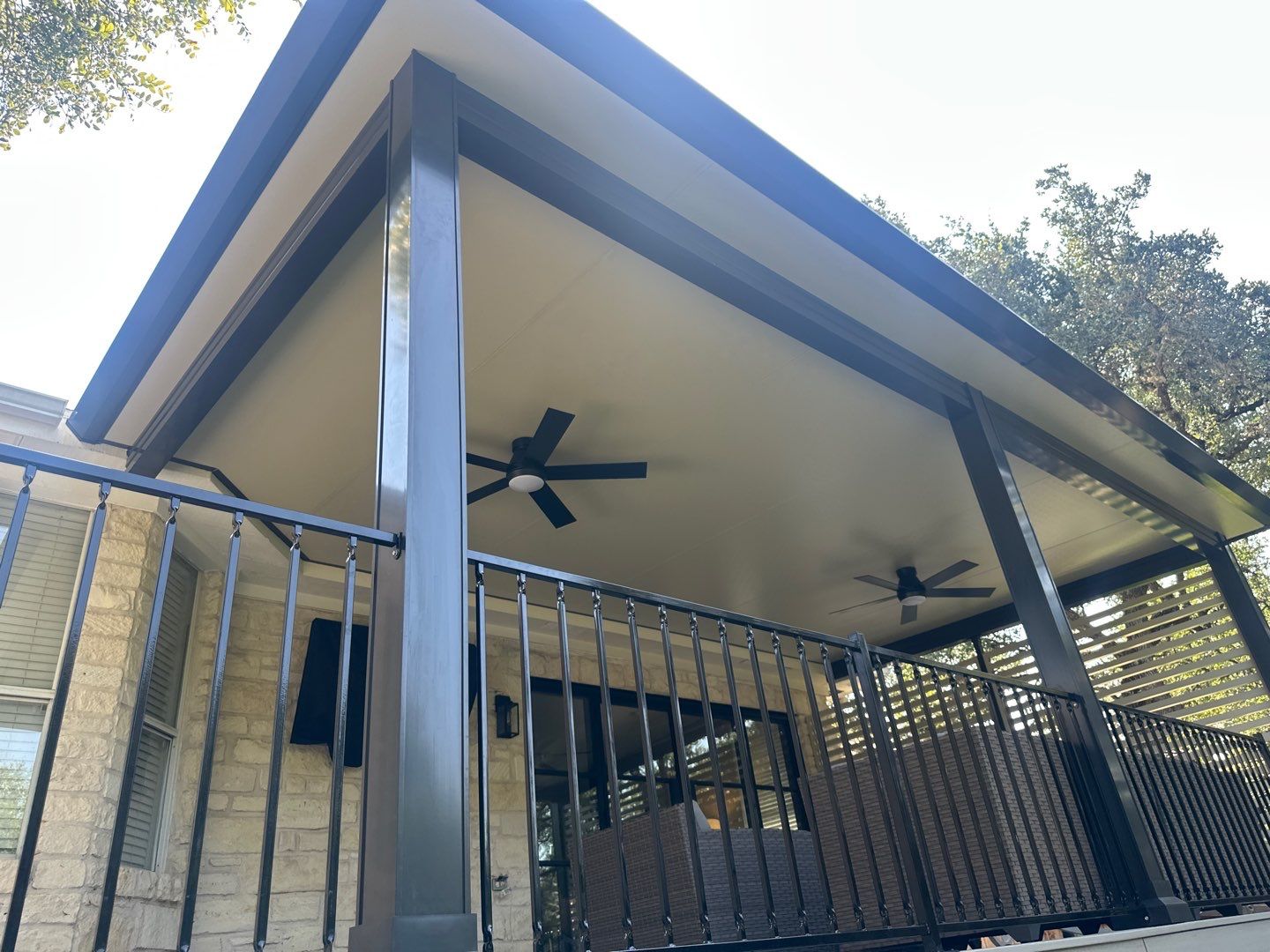 Patio cover with composite deck detail - Austin TX